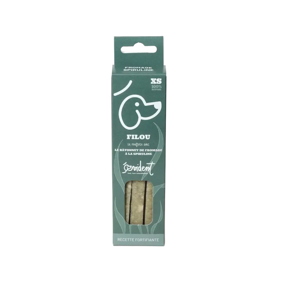 Bâtonnet de fromage à la spiruline pour chien - filou