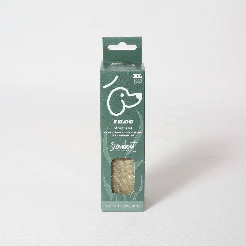 Bâtonnet de fromage à la spiruline pour chien - filou