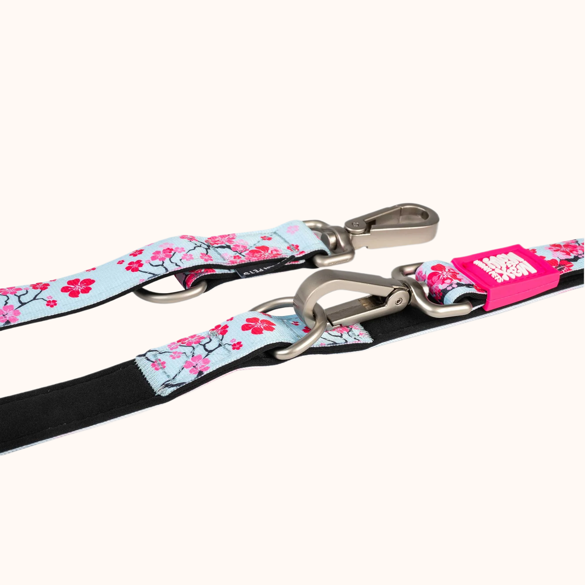 Laisse pour chien multifonctionnelle - cherry bloom